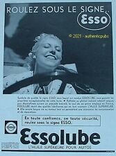 PUBLICITE ESSO ESSOLUBE HUILE