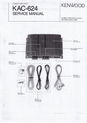 Manuel service pour - de, kenwood