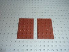 2 Plaques LEGO RedBrown plate