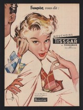 publicite 1955 tissu mode