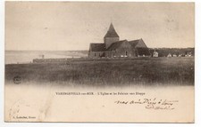 VARENGEVILLE SUR MER - Seine Maritime - CPA 76 - l' église et la mer