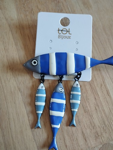 Broche sardine rayée - 🐟,