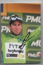 CYCLISME TOUR DE FRANCE autographe  de MARK CAVENDISH EN MAILLOT VERT