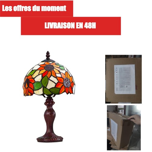 Lampe tiffany vitrail - lampe,