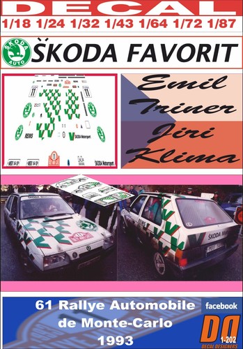 Decal skoda favorit - decal, 136l