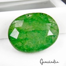 Bague Ovale En Émeraude Verte
