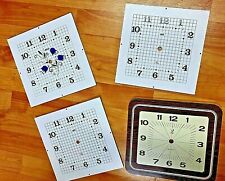 Lot 4 cadran JAZ pendule vintage design zifferblatt dial Clock uhr 70 80S