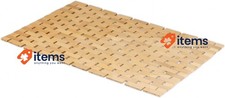 Tapis En Bambou Relaxdays, 60x40 Cm, Antidérapant, Pour Douche Ou Sauna Naturel