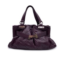 Sac à bandoulière Paris-Londres en cuir matelassé violet Chanel Limited Ed