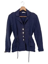 STEFANEL Veste Légère Femme Bleu Coton Élégant (EU 36)