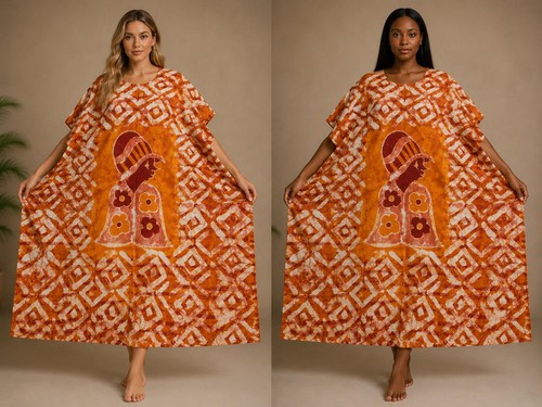 Boubou femme batik wax bassam - boubou,