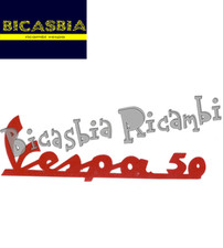 12402 - Étiquette Autocollante Avant Arrière Bordeaux VESPA 50 SPÉCIAL R L N