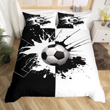 Football Housse de Couette Ballon de Football Parure de Lit 200x200cm pour En...