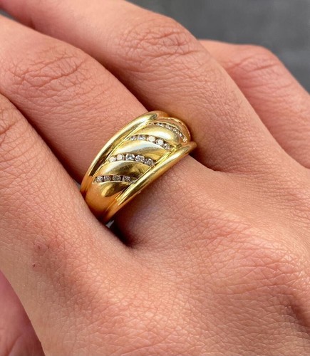 Bague jonc jaune k - 18,