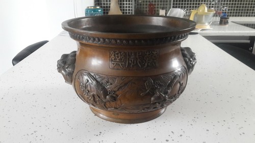 Cache pot bronze - pot, en
