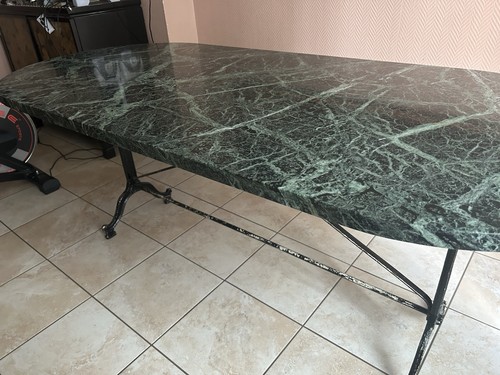 Table marbre vert - table,