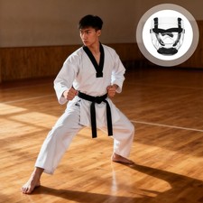  Lot de 2 masques de taekwondo détachables : protection faciale pour