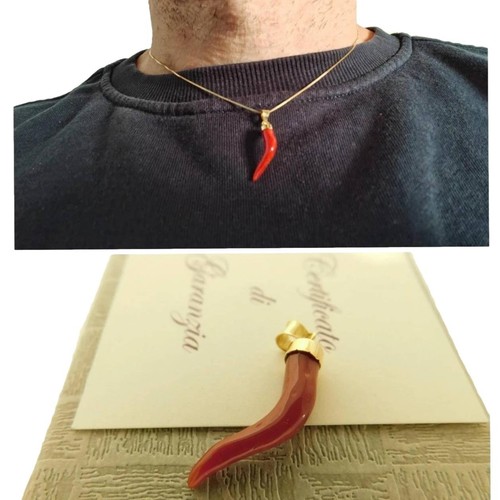 Pendentif corne corail - pendentif, de
