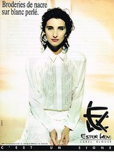 PUBLICITE ADVERTISING 094  1989  ESTER KEN   chemisier  BRODERIES DE NACRE