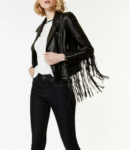 Veste cuir noir - veste, femme
