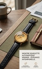 Montre Squelette Dorée WINNER