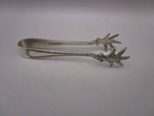 Petite pince a sucre ancienne Anglaise en métal argenté