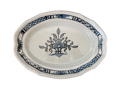 Ancien plat faïence rouen - faïence,