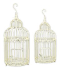 Une paire de cages à oiseaux