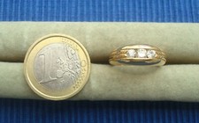 B26C Neuf Bague Alliance Plaqué Or Strass Diamant CZ Lot Bijou 