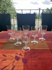 6 verres à eau cristal d'Arques modèle LOUVRE (2 lots disponibles)