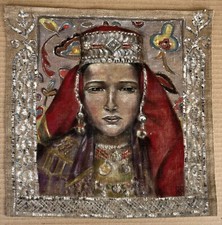 Oil painting ethnic portrait