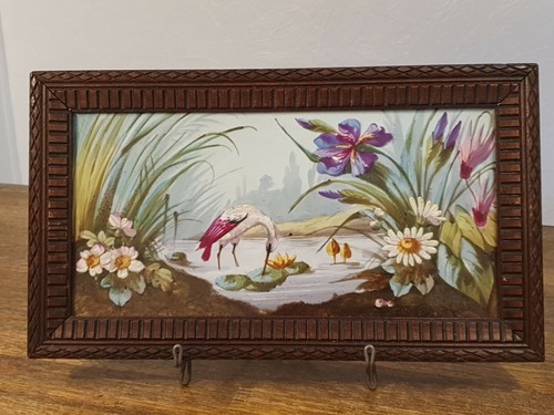 Tableau huile sur porcelaine - huile,