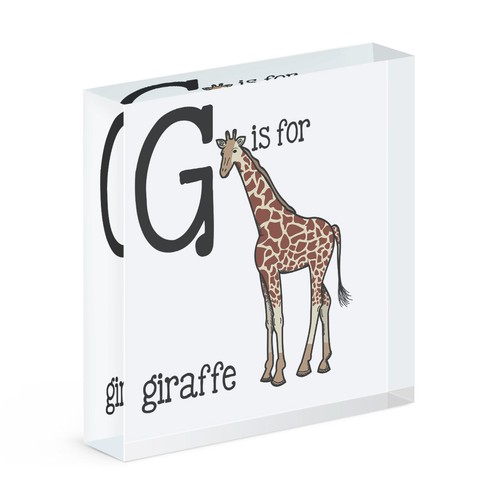 Lettre est pour girafe - est,