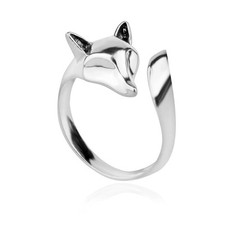 Bague renard en argent