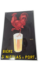plaque émaillée st Nicolas de port / bière de LORRAINE 