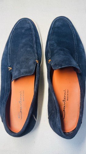 Santoni suede navy blue - -,