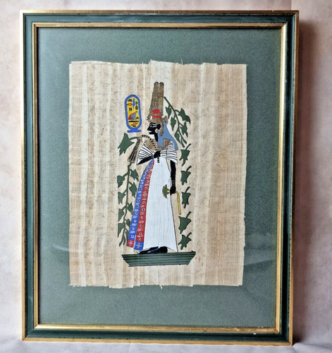 Papyrus encadré peint - -,