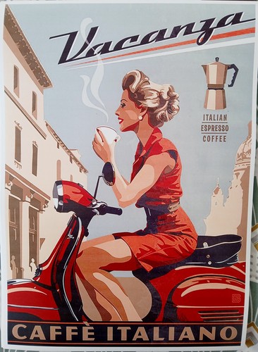Vespa scooter caffe italiano - vespa,
