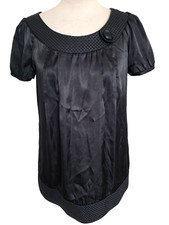 TUNIQUE TISSU SATIN NOIRE PROMOD TAILLE 38/40 COM9