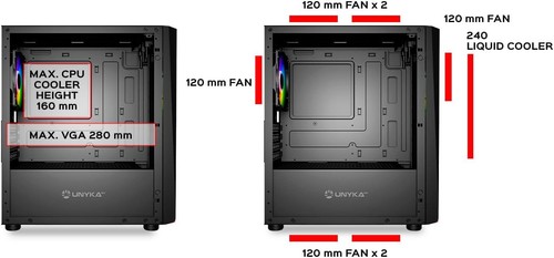 Unykach boîtier gaming - pc,