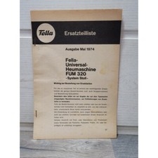 FELLA Faneuse universelle FUM 320 - Manuel Pieces detachees Allemand