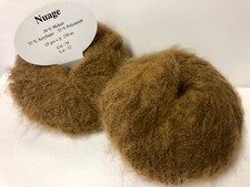 lot de 10 pelotes de laine /kid mohair/ 55 marron/ Fabriqué en France