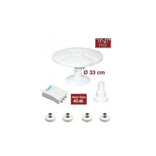 PACK TONNA Antenne TNT HD Omnidirectionnelle Gain 40dB + 4 Aimants Fixation Camp