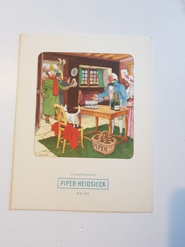 Menu ancien publicitaire - menu,