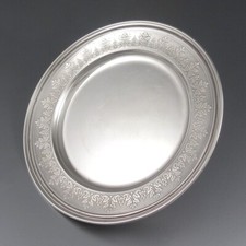 Antique French Sterling Silver Dish Plate, Doutre-Roussel, Master Silversmith 