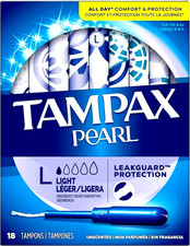 Lot Of 5 Tampax Pearl Light