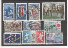 FRANCE - LOT DE TIMBRES OBLITÉRÉS - TB -Tableau Corot  Football  Nantes  Moulins