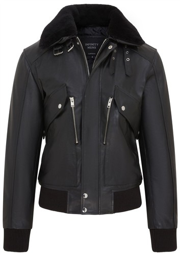 Veste aviateur bomber cuir - en,