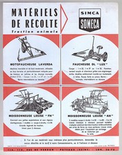 ▬►Prospectus Original de 1960 FAUCHEUSE_MOISSONNEUSE SOMECA MATERIEL AGRICOLE