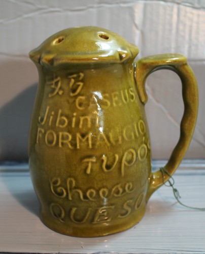 Vtg old green pottery - green,